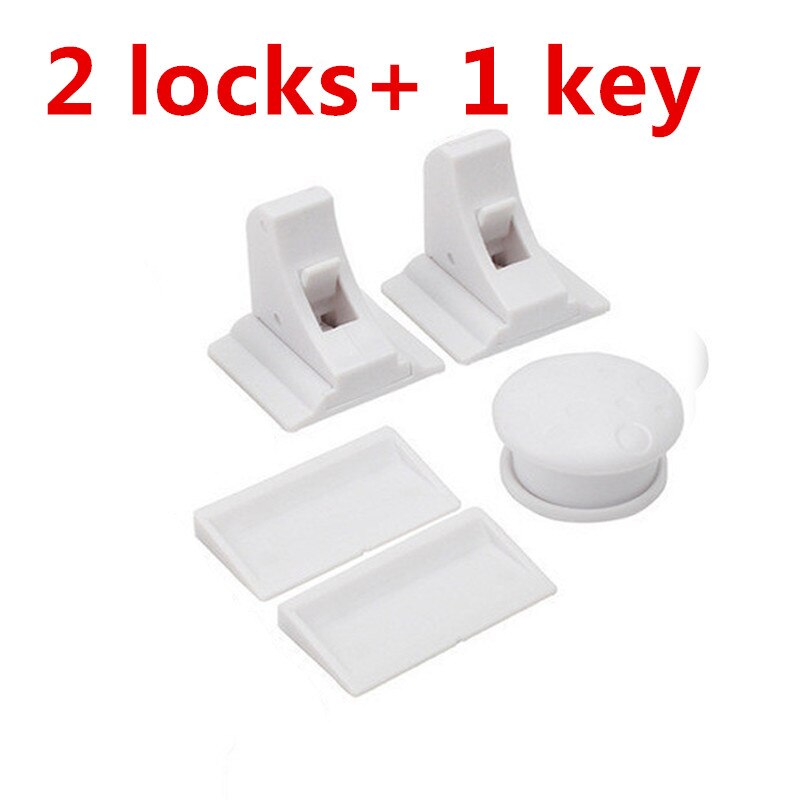 1key 2 locks Magnetic Child Lock Baby Safety Baby Protections Cabinet Door Lock Kids Drawer Locker Security Invisible Locks: Default Title
