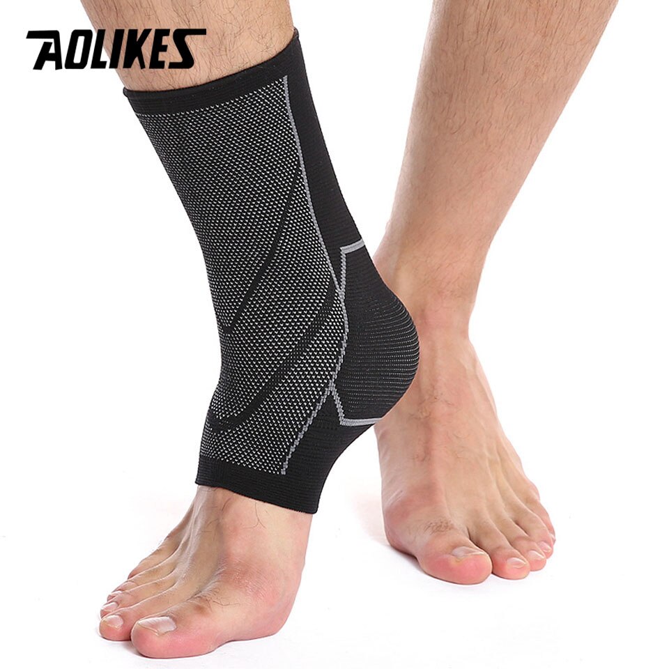 AOLIKES-Protector de tobillo elástico para deporte, transpirable, vendaje ajustable, almohadilla de protección para el tobillo, Fitness