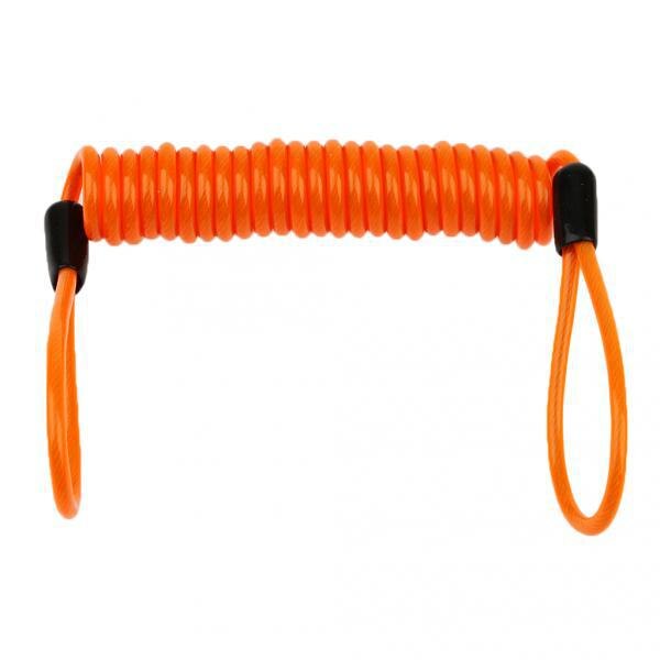 Säkerhetskabel med spiralfjäderbromskabelskiva - orange