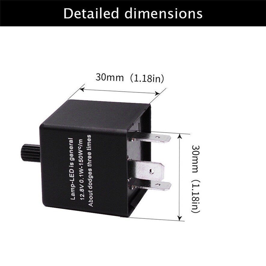 Cf14 3 pin justering 12v led blinklys relé bil blinklys indikator blinklys svart og slitesterk praktisk  l0417