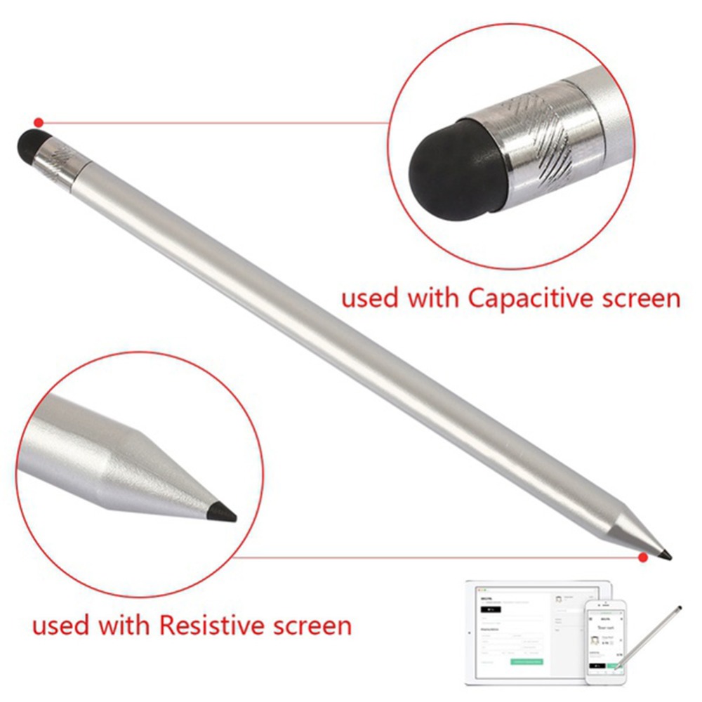 Buyincoins Universal Stylus Pen Mobile Phone Writing Tool Capacitive Screen Carbon Plastic Round Pencil Styled #281656