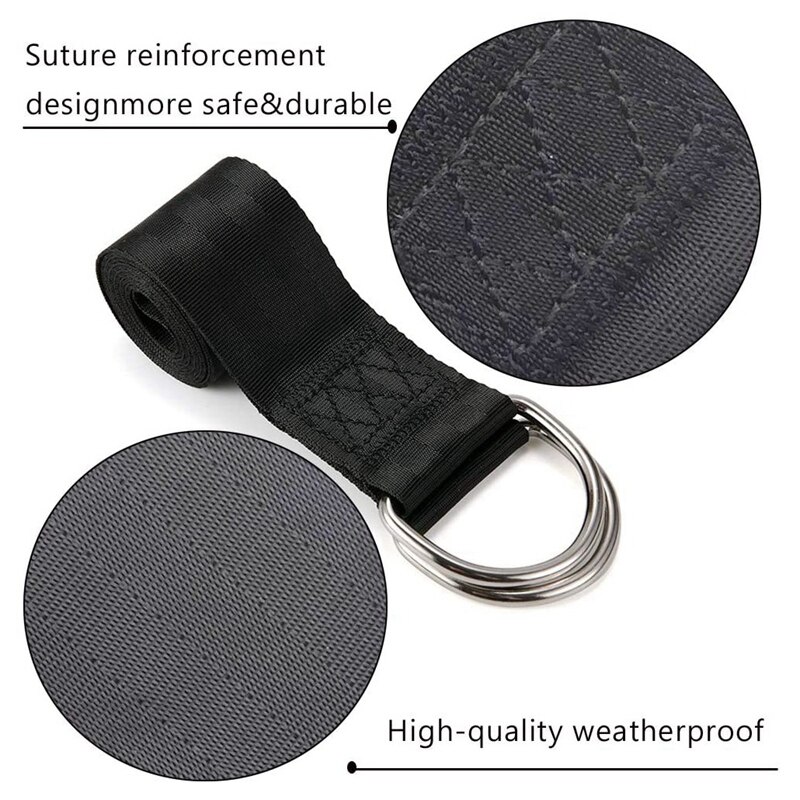 Outdoor Hammock Tree Swing Hanging Straps Kit 5Ft with Lock Hooks for Courtyard Garden Entertainment Game Playing