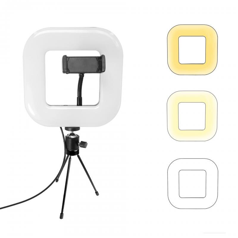 Square Fill Lamp Light With Tripod Stand Selfie Fill Light Multi-range Adjustment Girl Night Darkness Beauty Enhancing Light