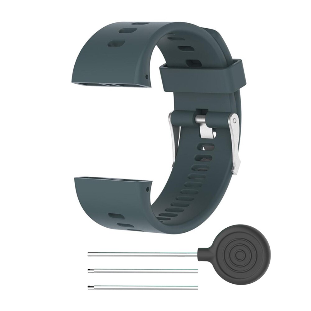 Bracelet en Silicone pour Polar V800 montre intelligente réglage de remplacement Sport bande étanche pour Polar V800 bracelet de montre bracelet: Cyan blue