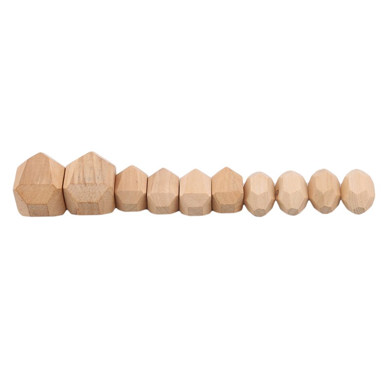 per bambini in Legno Colorato di Pietra Jenga Blocchi di Costruzione Giocattoli Educativi Creativo nordico Stile Accatastamento Gioco Arcobaleno di Legno del Regalo Del Giocattolo: stile 2
