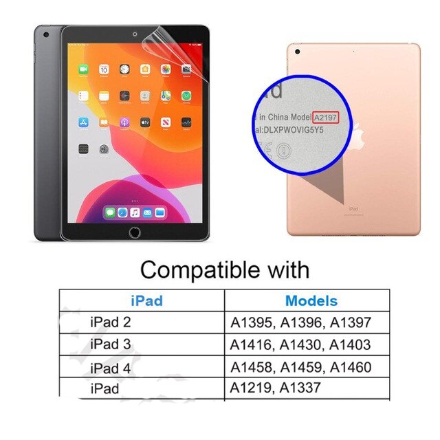 HD Hydrogel Film for Ipad Pro 11 9.7 10.2 10.5 mini 5 Air 4 3 2 1 Protective iPad 8th 7th generation Screen Protector: for ipad 2 3 4