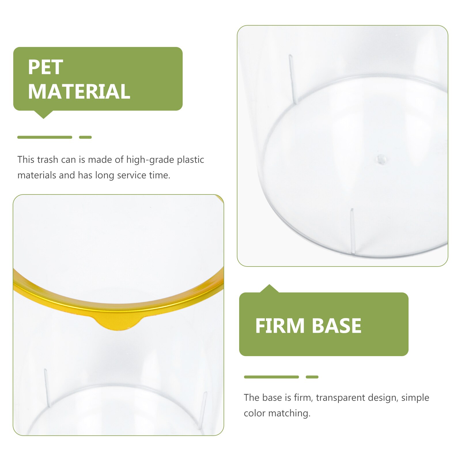 Simple Waste Storage Bin Waste Container Home Trash Can Transparent Waste Basket