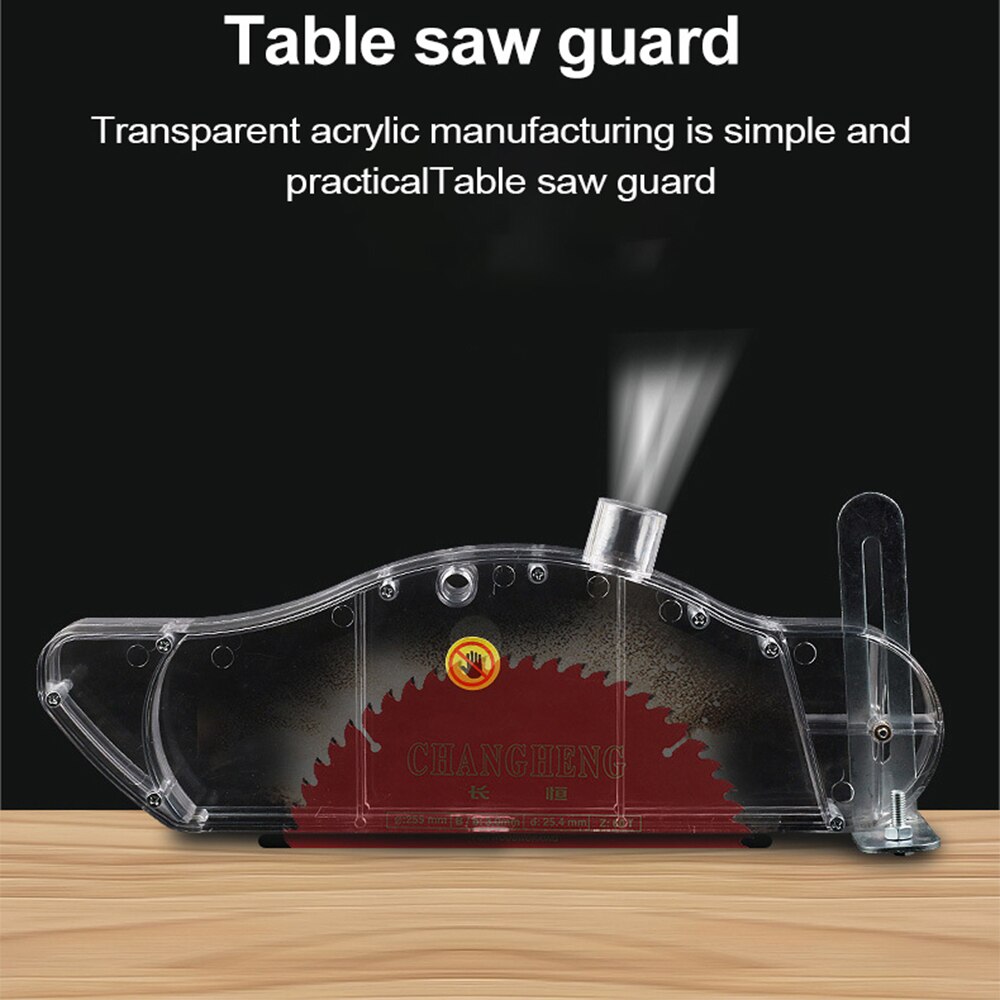 Couvercle de protection pour scie de Table, bricolage, coque de sécurité, support universel, outil de distribution, tuyau Transparent Anti-poussière, routeur à bois