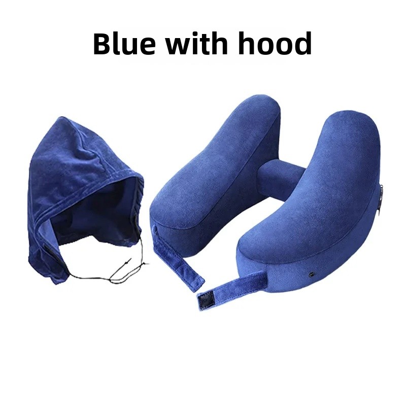 Przenośna podróżna nadmuchiwana poduszka strąk kark w kształcie litery H Wysokiej jakości poduszka podtrzymująca szyję w standardzie lotniczym dla niemowląt i dorosłych: BIAŁY