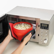 Big ! DIY Popcorn Bucket Microwaveable Popcorn Maker Pop Corn Bowl With Lid Microwave Safe Kitchen Bakingwares