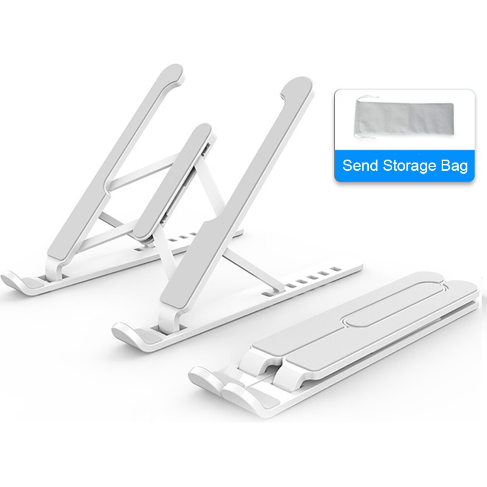 Portable Laptop Stand Foldable Support Base Notebook Stand For Macbook Pro Air Computer Laptop Holder Lifting Cooling Bracket: white