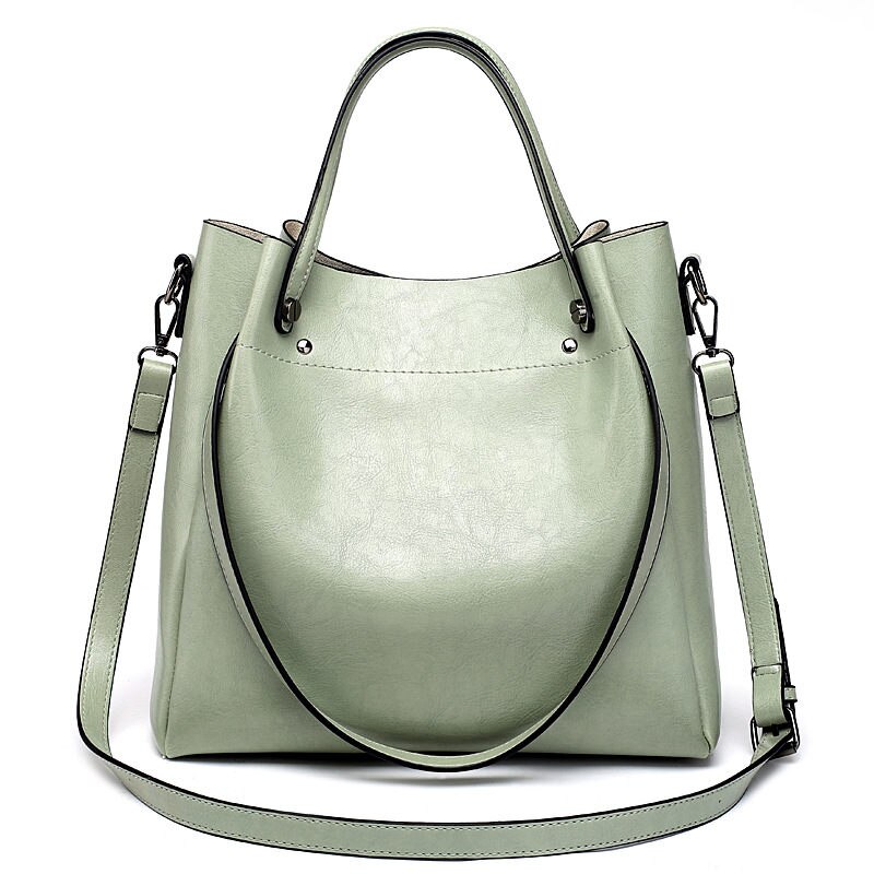 ZZSLHL femmes Vintage sacs à bandoulière de en cuir Pu sacs à main dames fourre-tout sacs de sacs à main bolsa feminina: Light Green