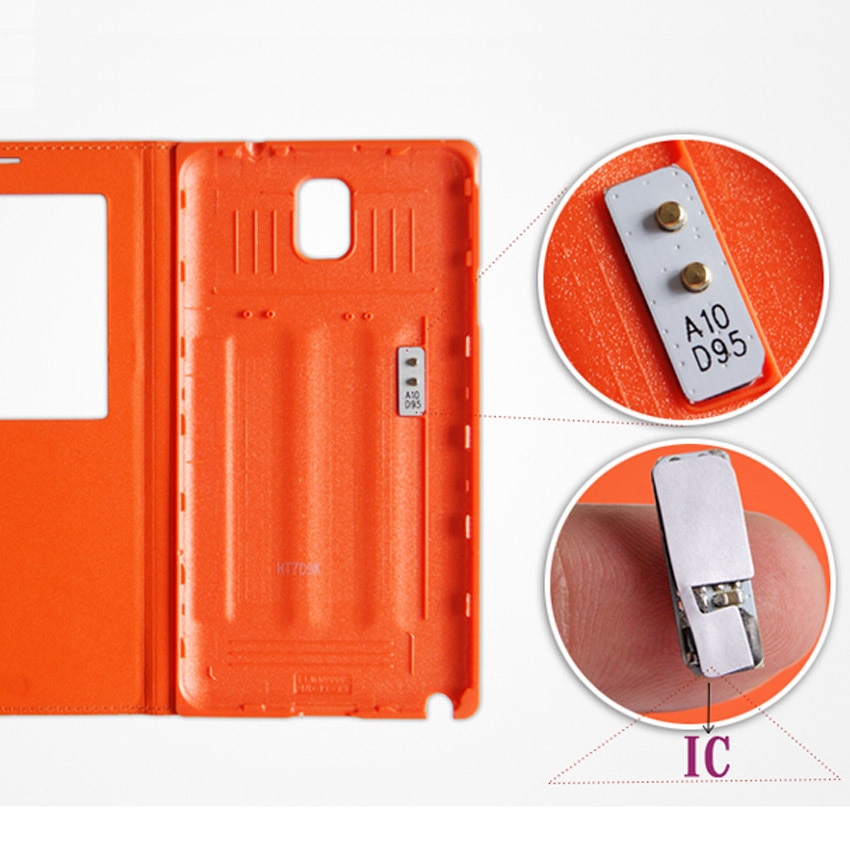 Flip Cover Leather Phone Case For Samsung Galaxy Note 3 Note3 Not III SM 9005 N900 N9005 SM-N900 SM-N9005 Smart View Sleep Wake