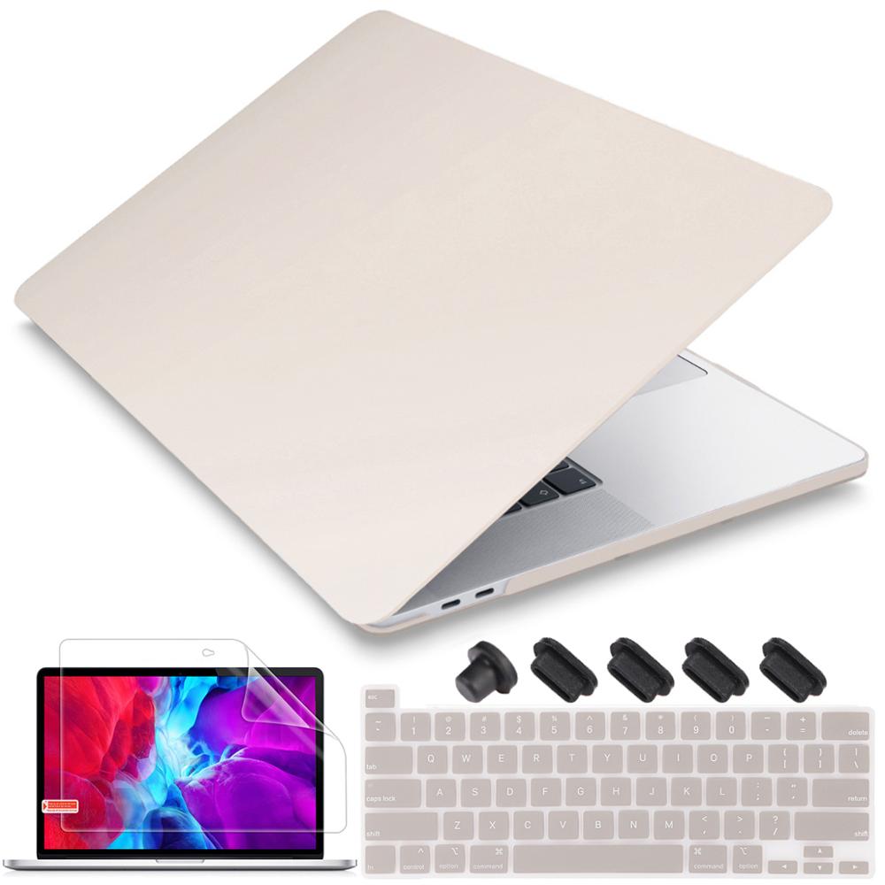 Screen protector Keyboard cover Hard Shell Case for Macbook Pro 16 inch with Touch Bar A2141: Rock Gray