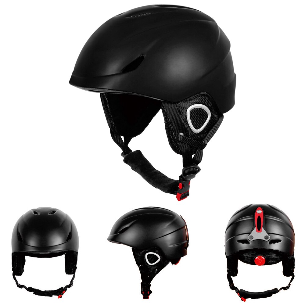 Beschermende Helmen Skateboard Snowboarden Skiën Helm Slagvastheid Ventilatie Veiligheid Sport Helm Fietsen Hoofddeksel: Black