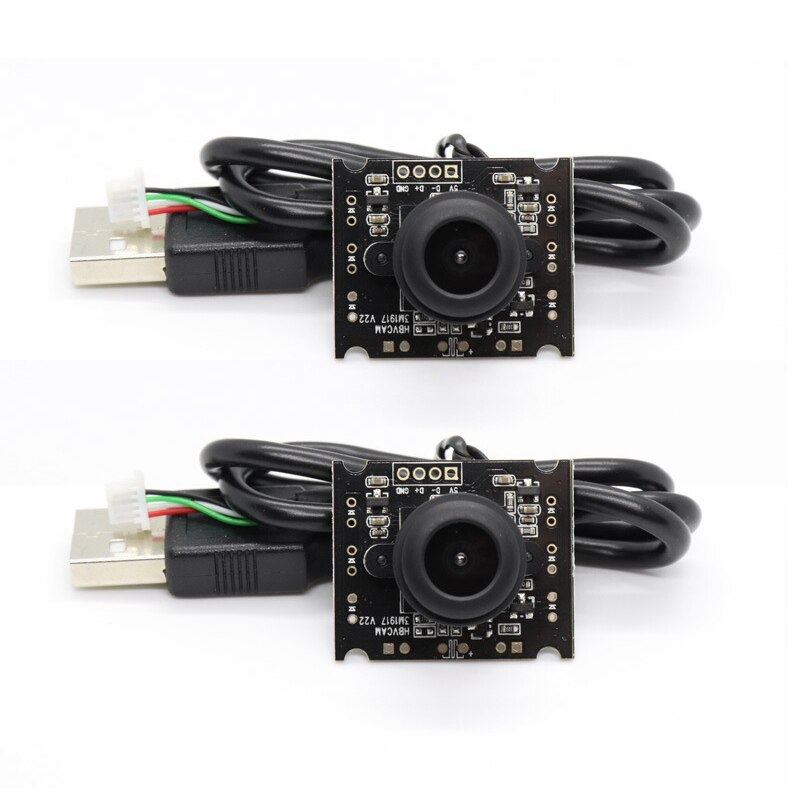 2Pcs 3MP Camera Module Free Driver USB2.0 OV3660 Wide Angle 110° FOV 2048X1536 Camera with USB Cable