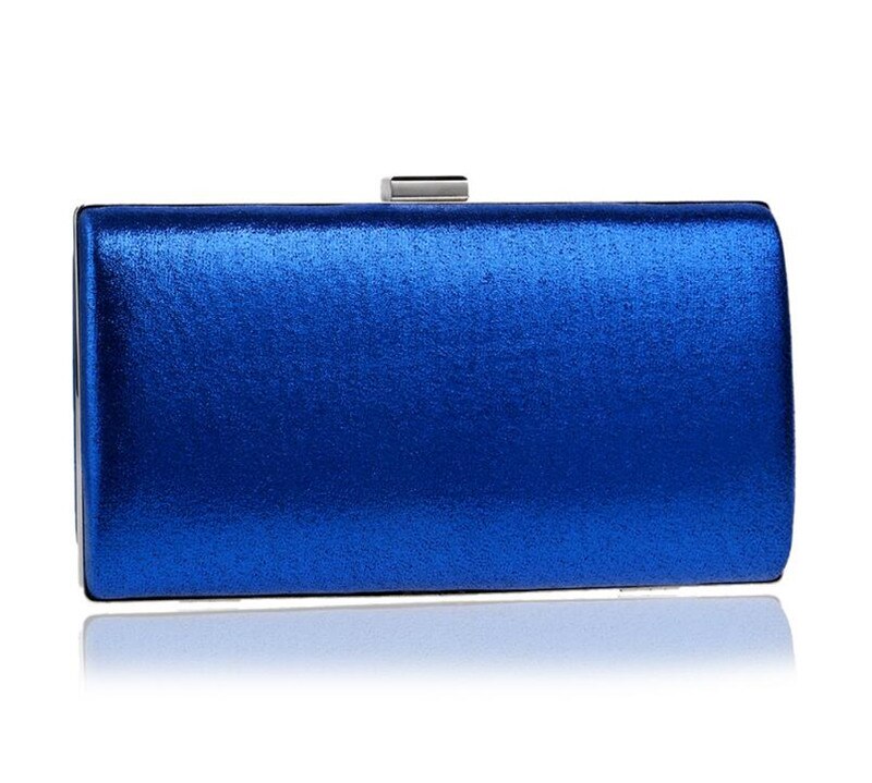 Kvällsväskor silver guld färg dag clutch kvinnlig blå svart bröllopsväska messenger bag kedja axelväska handväska  zd455: Blå
