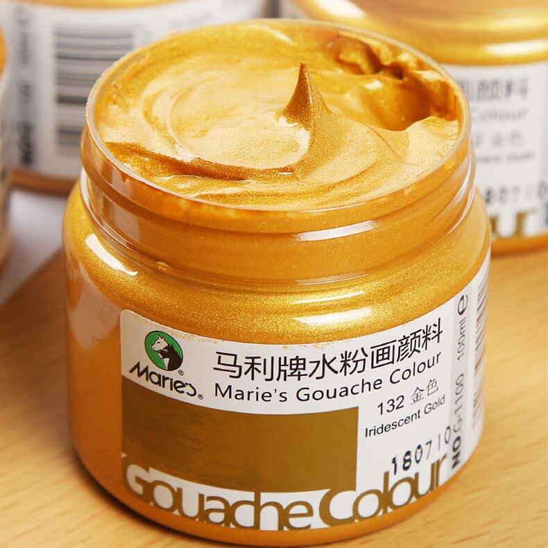 300 500ml Golden Acrylic Paint Metal Paint Wood Paint Quick-drying Waterproof Furniture Statue Wall Painting Hand-painted Paint: 100ml gold