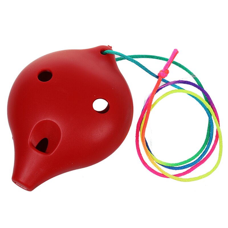 Ocarina keramikk 6 -hulls alt c musikalsk blåseinstrument legend of time fløyte rød
