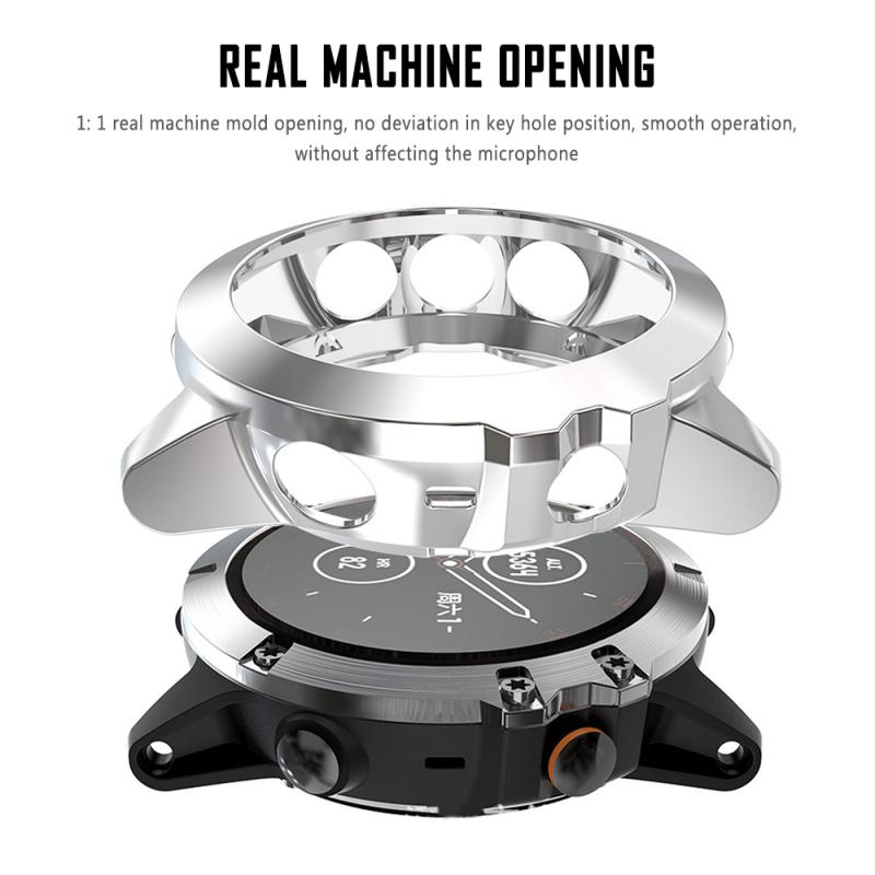 Voor Garmin Fenix 5X Tpu Horloge Beschermhoes Cover Voor Garmin Fenix 5 Tpu Case Horloge Panel Screen Protectors: sliver