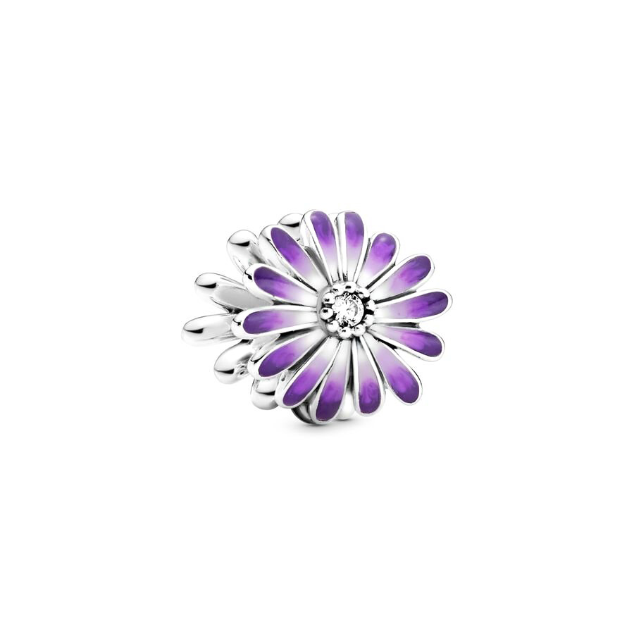 DIY Jewelry Deep Purple Pansy Flower、Pink Pansy Flower & Pink Daisy Flower Charm Bead Fit Original Silver 925 Europeans Bracelet: Yellow