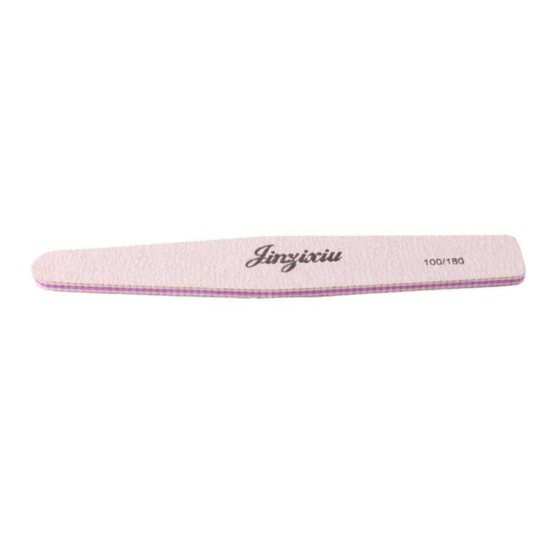 5PCS Nail File Two-sided Polishing Nail File 100/180 Grit Pink Emery Board Five Shapes With Toothed 5Shapes To Choose: 02