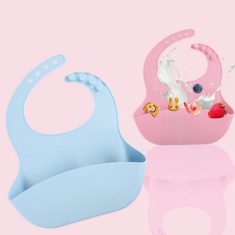 Children's silicone saliva towel cartoon baby bib/saliva bib silicone pocket bib waterproof E5R8