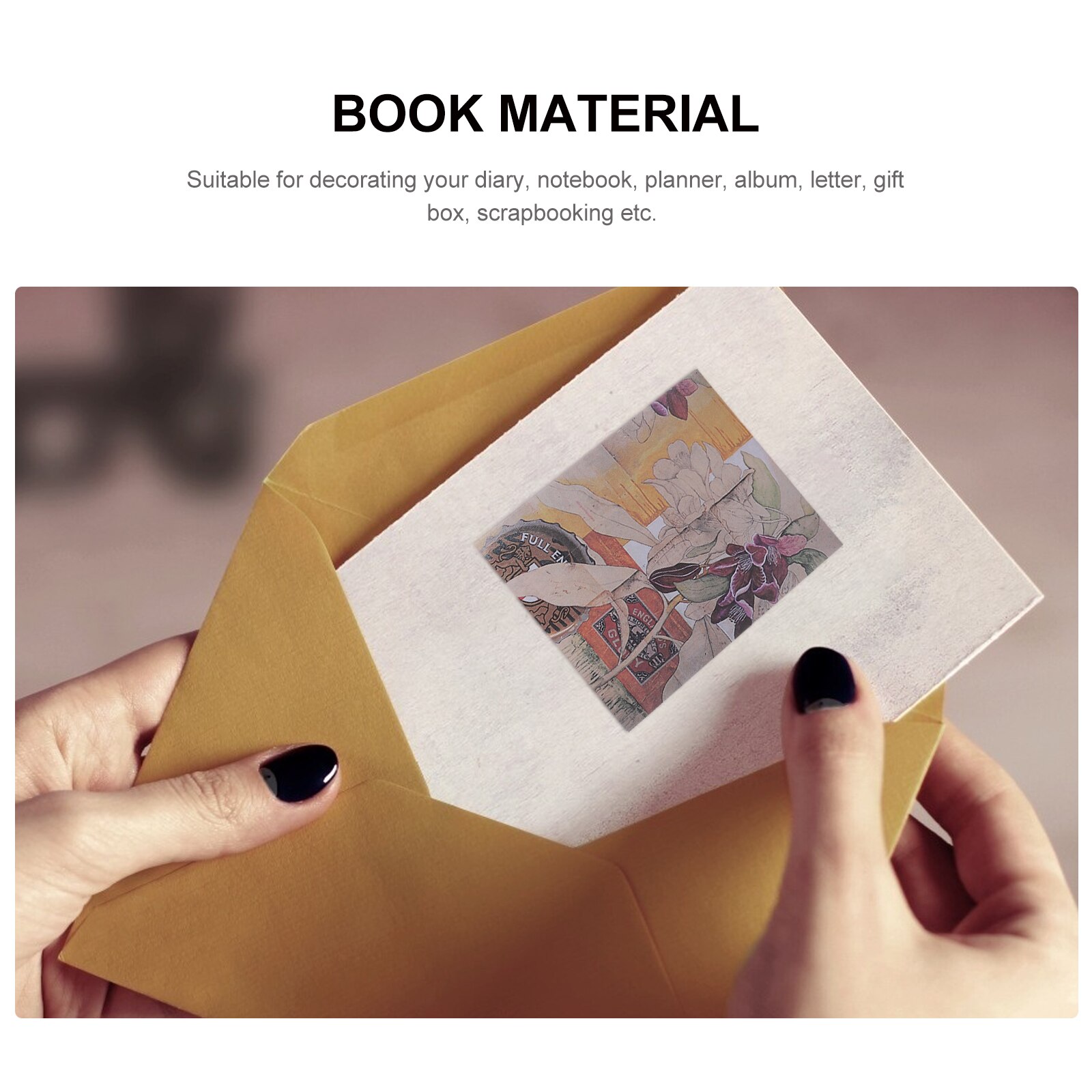 400 Sheet/book Vintage Collage Scrapbook Material Retro Journaling Special Paper