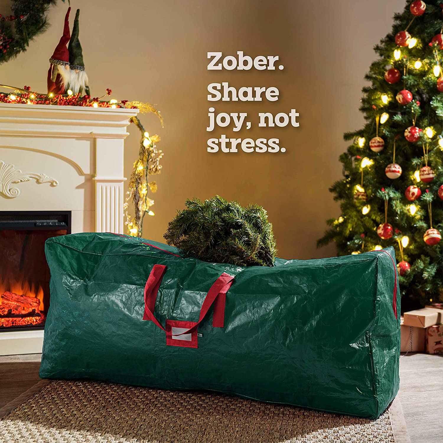 Christmas Tree Storage Bag - 6ft Upright Tree Cover For 6-6.5 Ft Artificial Trees