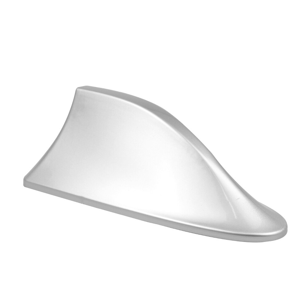 Antena de techo de aleta de tiburón para coche, accesorio de decoración de señal de Radio FM/AM, embellecedor Universal,: Plata