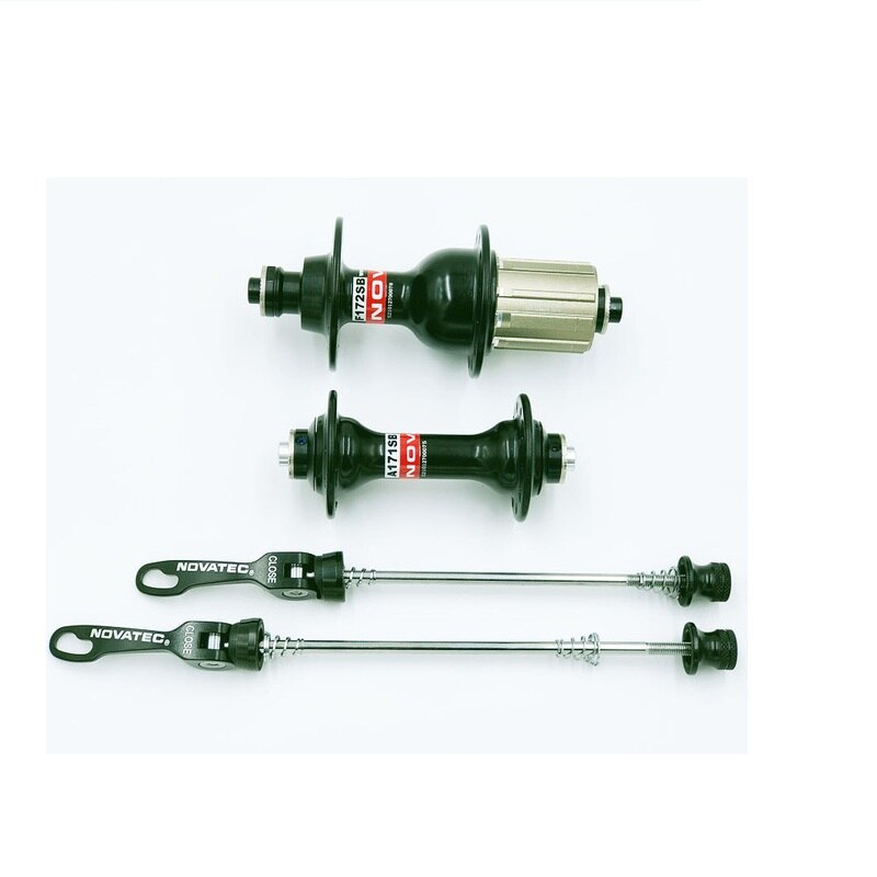 Novatec Hub A171SB/F172SB Road Bicycle Hub Front 20H/Rear 24H Quick Release Bike Hub Disc 4 bearing used for 8-9-10-11-12 speeds: A171 F172 Black Set