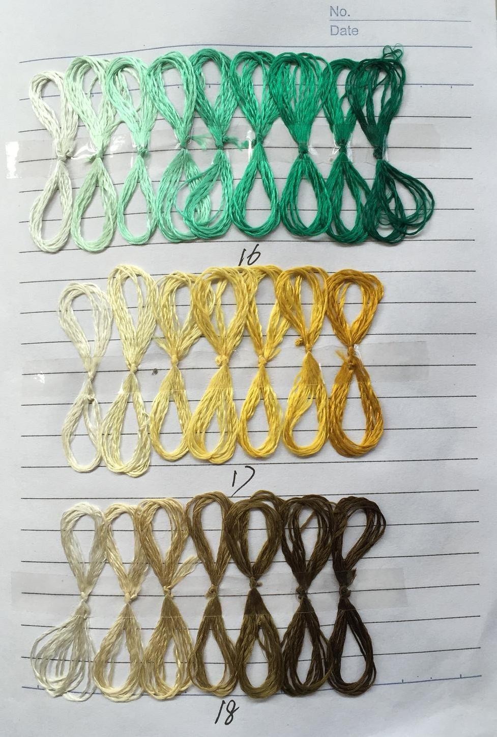 962 colors Natural mulberry silk embroidery floss threads sample book color reference book