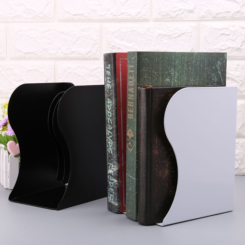 Extension Adjustable Metal Bookends Heavy Duty Book Desktop File Folder Retractable Stand Bookshelf Rack Holder