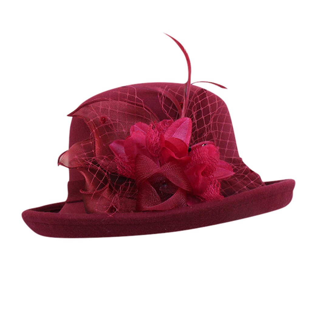 Style Spring Winter Women Beret French Style Hats Solid Floral color Berets Caps #G40: Wine 