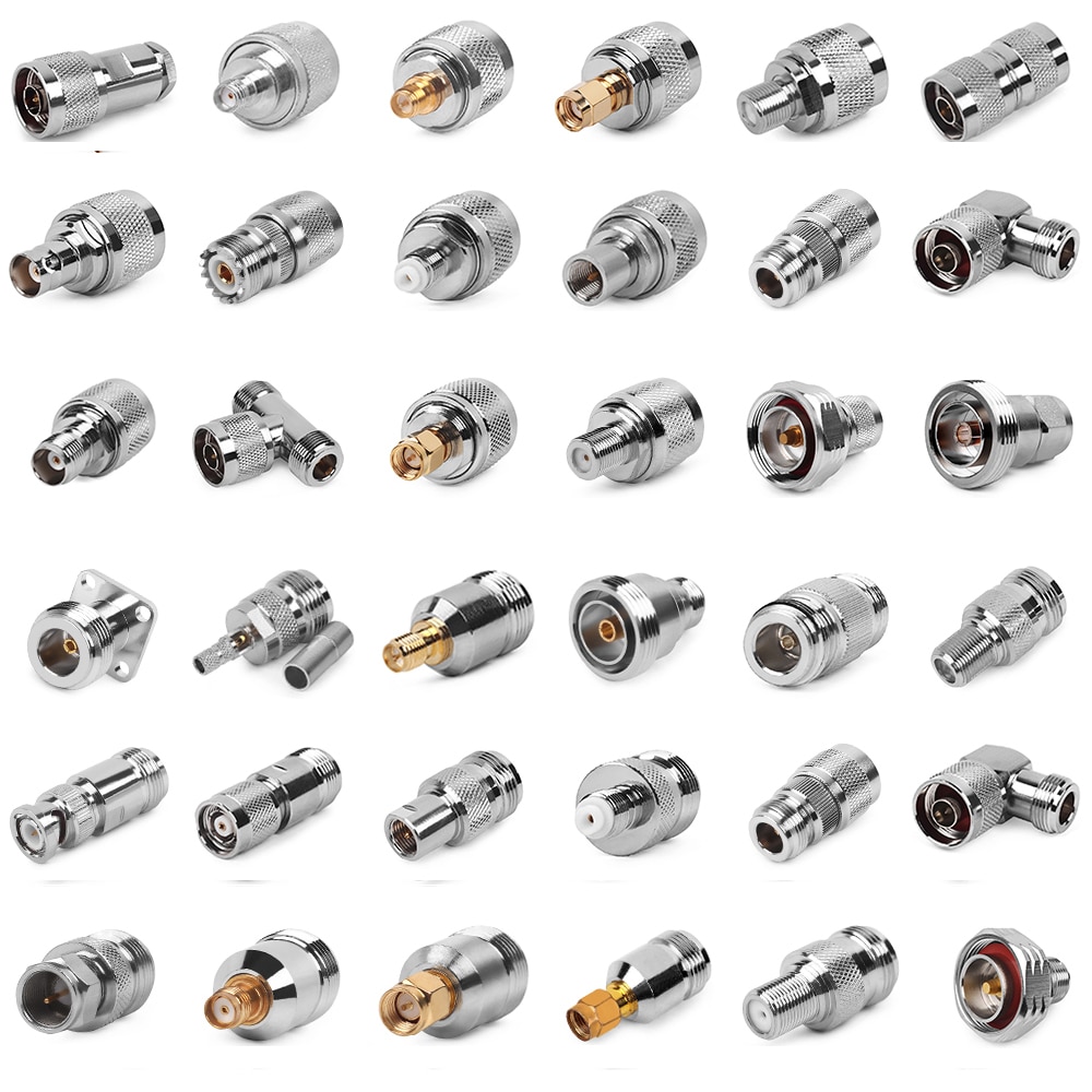 2pcs connector N type RF coaxial coax adapter UHF PL259 SO239 N male to N type BNC FME Female Connector use for repeater/antenna