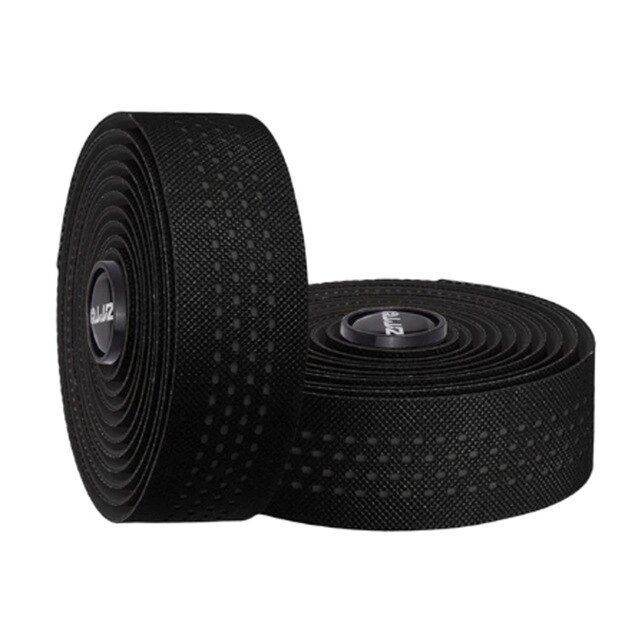 ZTTO-Cinta adhesiva antivibración, de , para Barra de bicicleta de carretera, EVA PU, con revestimiento colorido y 2 tapones: BLACK