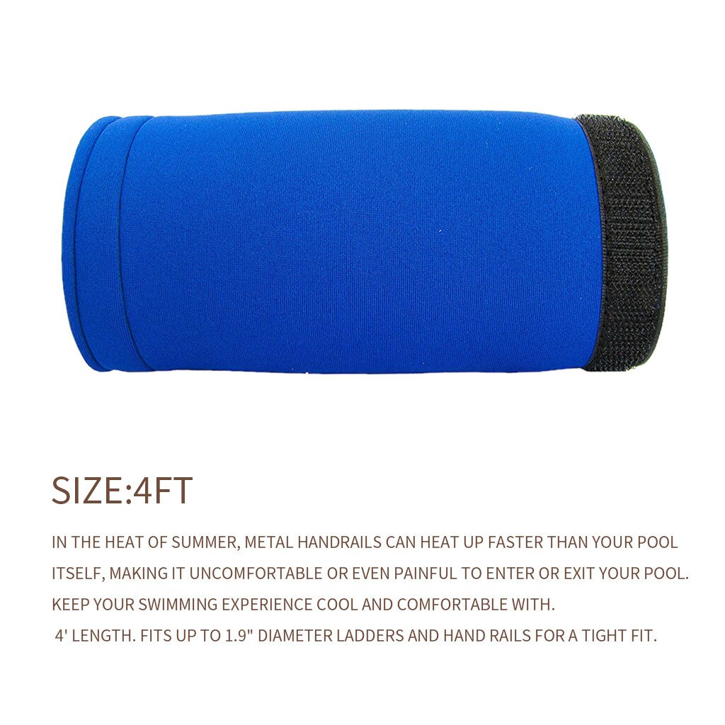 4/8/10 Feet Swimming Pool Hand Rail Cover Blue Grip for Pool Handrails Soft Armrest Protector Swimming Pool Hand Rail Cover L709