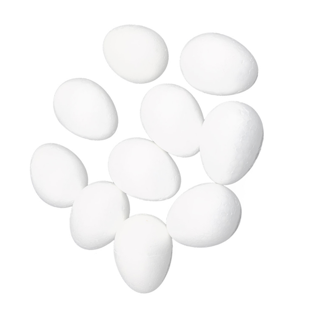 5x Modelling Polystyrene Styrofoam Foam Egg Party Ornament Kids Craft 10cm