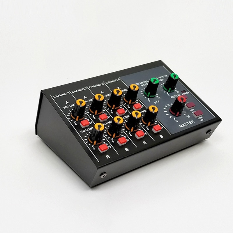 Mixing Console Professionele 8-Channel Draagbare Mixer Lagere Noise met Reverb Effect voor Thuis Karaoke Live Stage (EU plug)
