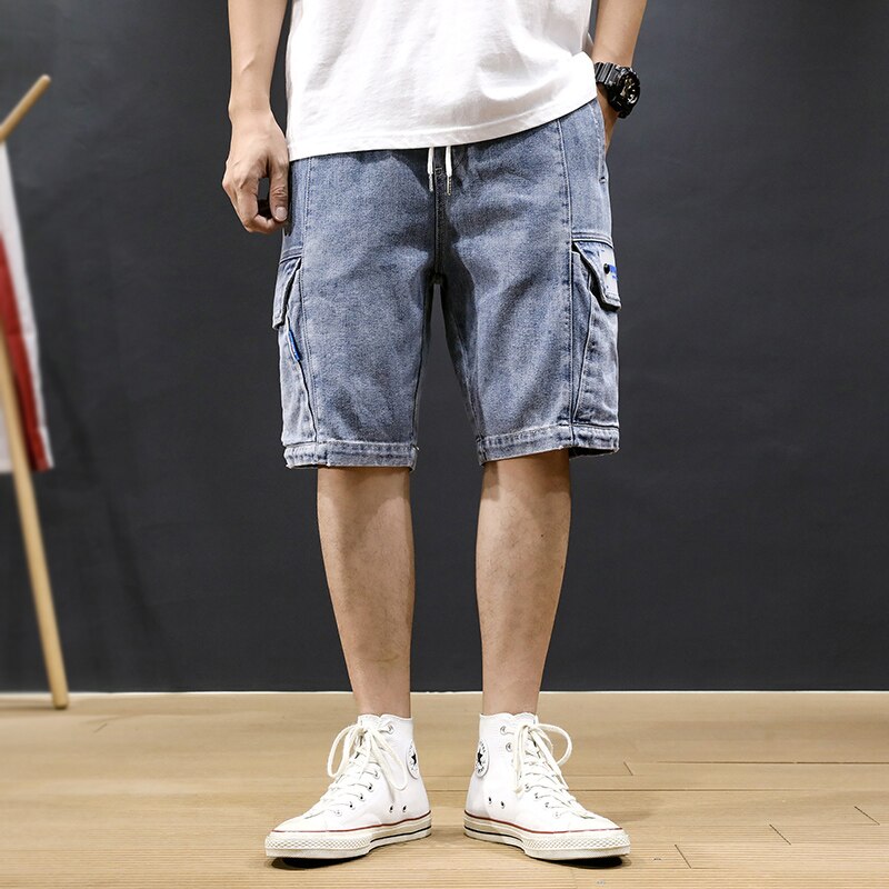 Summer Newly Men Jeans Shorts Loose Fit Big Pocket... – Grandado