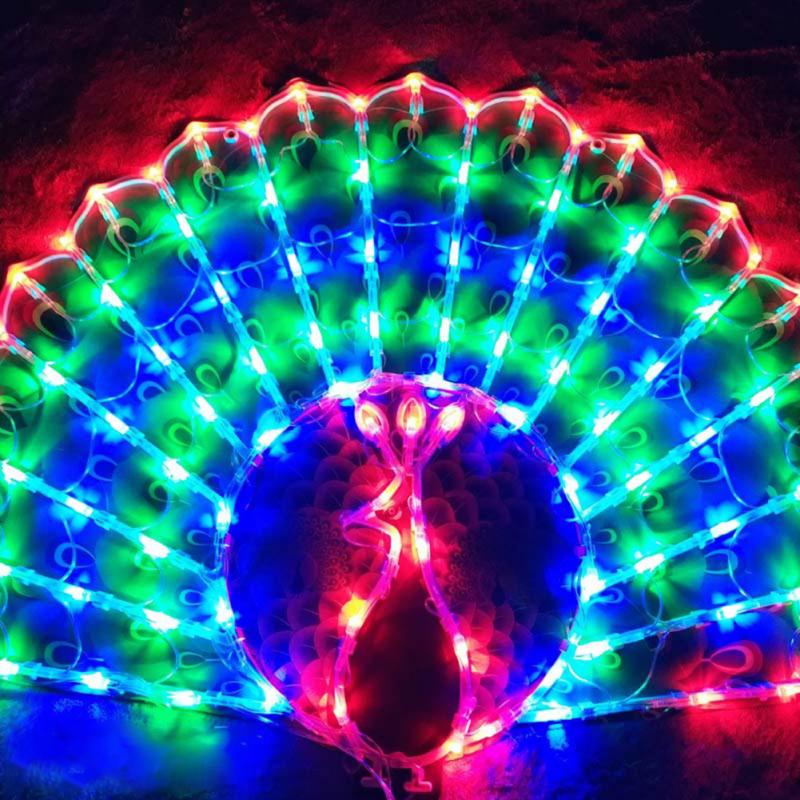 Led Decorative String Lights Outdoor Fairy Garland Peacock Light For Wedding Christmas Wedding Year 2022 Party Decoration