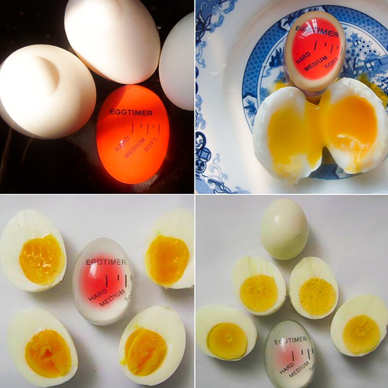 Color Changing Timer Yummy Soft Hard Boiled Eggs Cooking Kitchen Eco-Friendly Resin Egg Timer Red timer tools timers