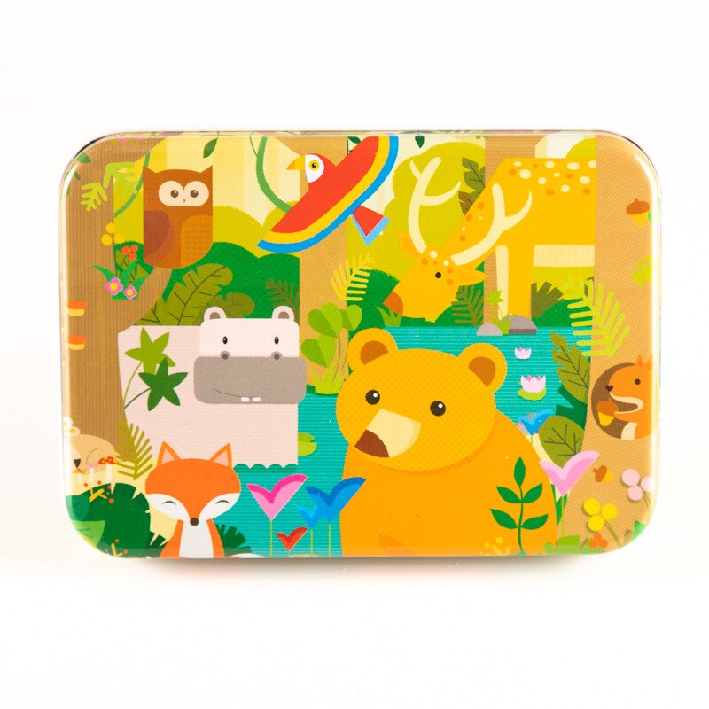 Nuovo 120 Pezzi Puzzle di Legno Per Bambini Puzzle di Legno Del Giocattolo Animale Del Fumetto Puzzle Bambino Primi Giocattoli Educativi di Apprendimento Regalo di Vendita Calda: O