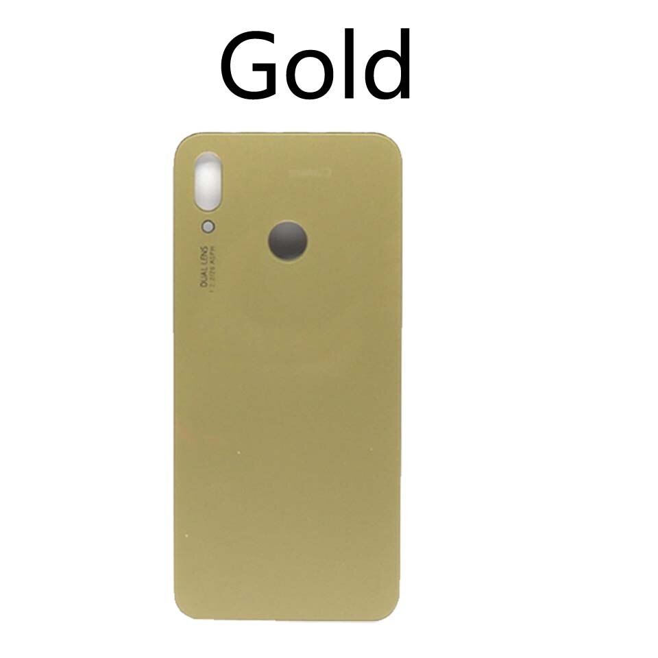 Back Glass For Huawei-P20 Lite Battery Back Cover Replacement For Nova 3E / P20 Lite Housing Chassis Shell replacement: Gold-No tool