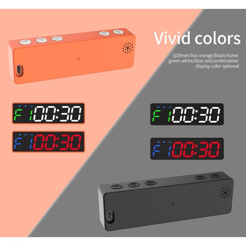 thumbnail image 2 of Portable Gym Timer With Magnetic Back - Battery Powered Interval Timer For HIIT, Boxing & Crossfit 2 of 9