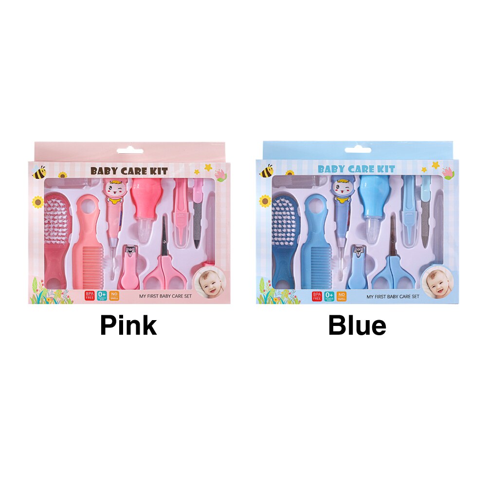 10 pçs manicure recém-nascidos cuidados diários cuidados de enfermagem grooming prego clipper acessórios de segurança portátil kit cuidados de saúde do bebê nariz mais limpo