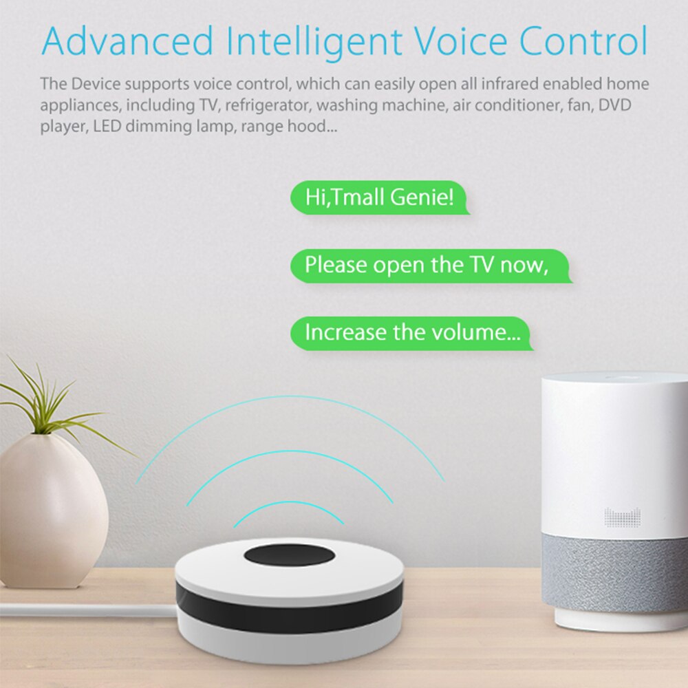 WiFi IR Control Hub Smart Remote Control Home Blaster Infrared Wireless via Smart Life Tuya APP Work with Echo Alexa Google Home