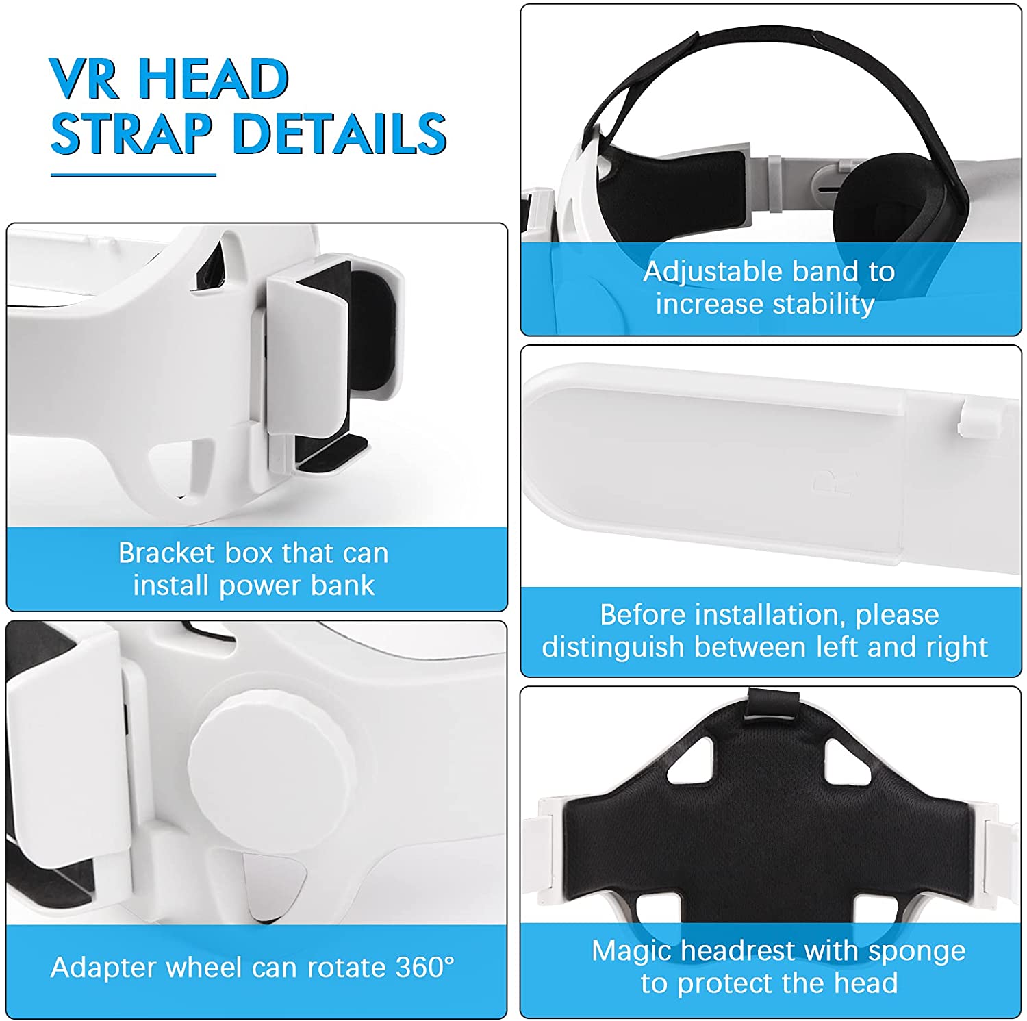 Voor Oculus Quest 2 Halo Band Hoofd Band Beschermhoes Siliconen Handvat Cover Set Vr Elite Band Voor Oculus Quest2 accessoires