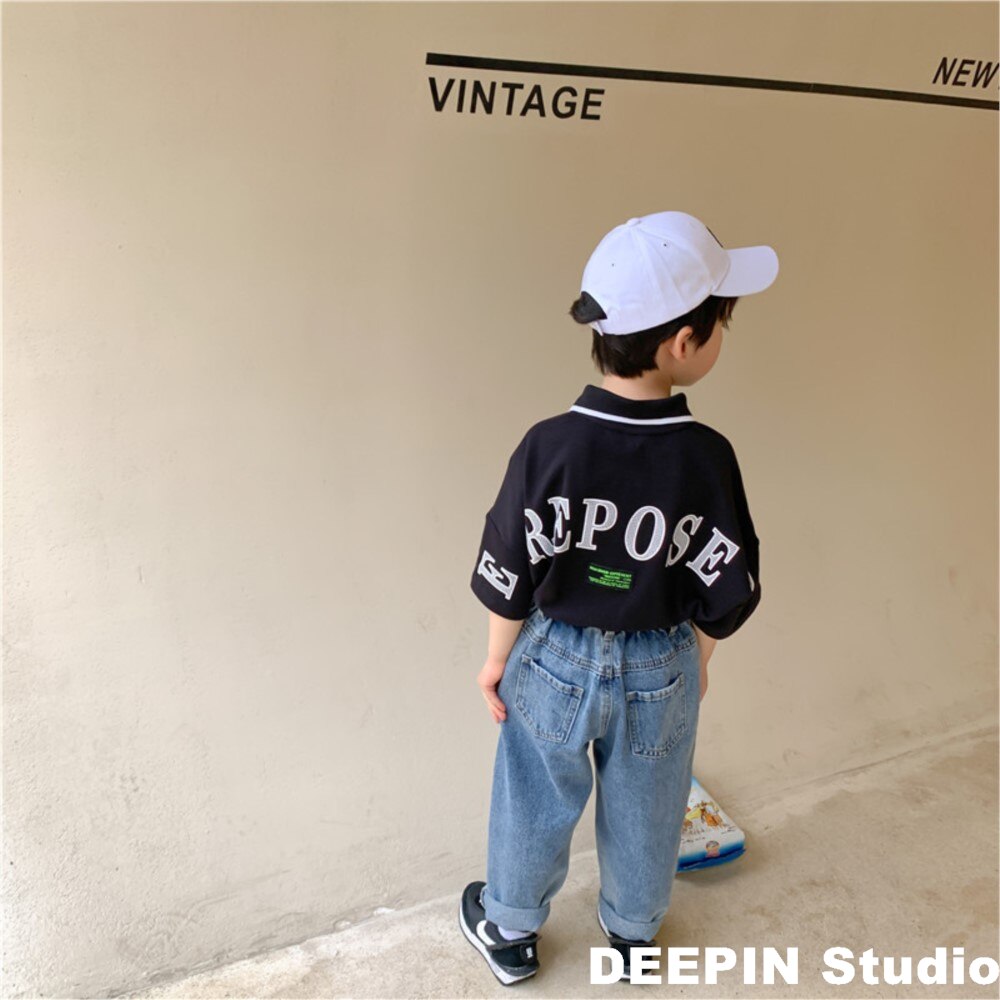 Pantalones de mezclilla informales para niños y niñas, pantalón de chándal holgado, encantador, que combina con todo, primavera y otoño, novedad de 2022