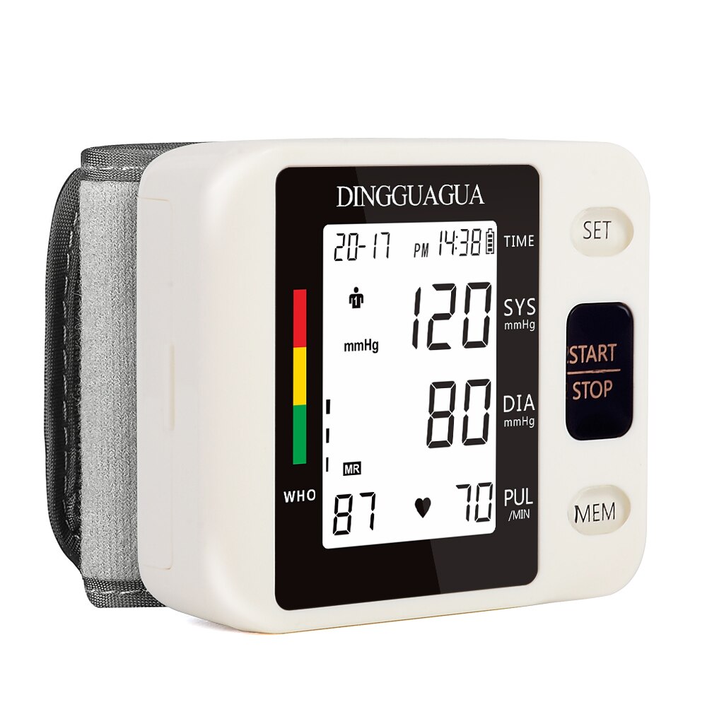 Pols Elektronische Bloeddrukmeter Automatische Digitale Bloeddrukmeter Meter Monitor Hartslagmeter Draagbare Tonometer Bp: Default Title